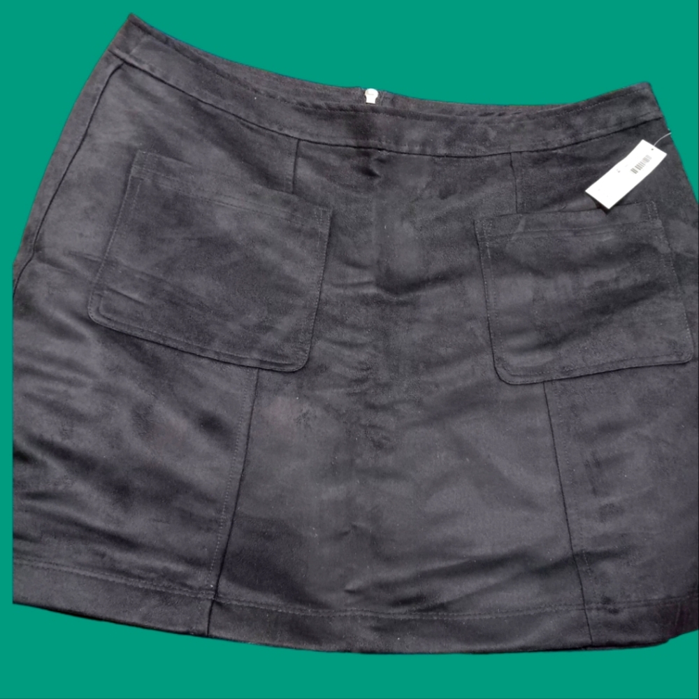 Old Navy Womens' Black Suade Mini Skirt Size 14